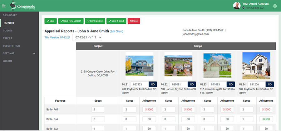 cma adjustment report