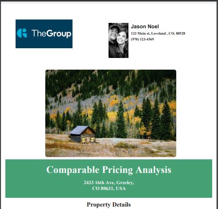 comparable analysis report intro page update